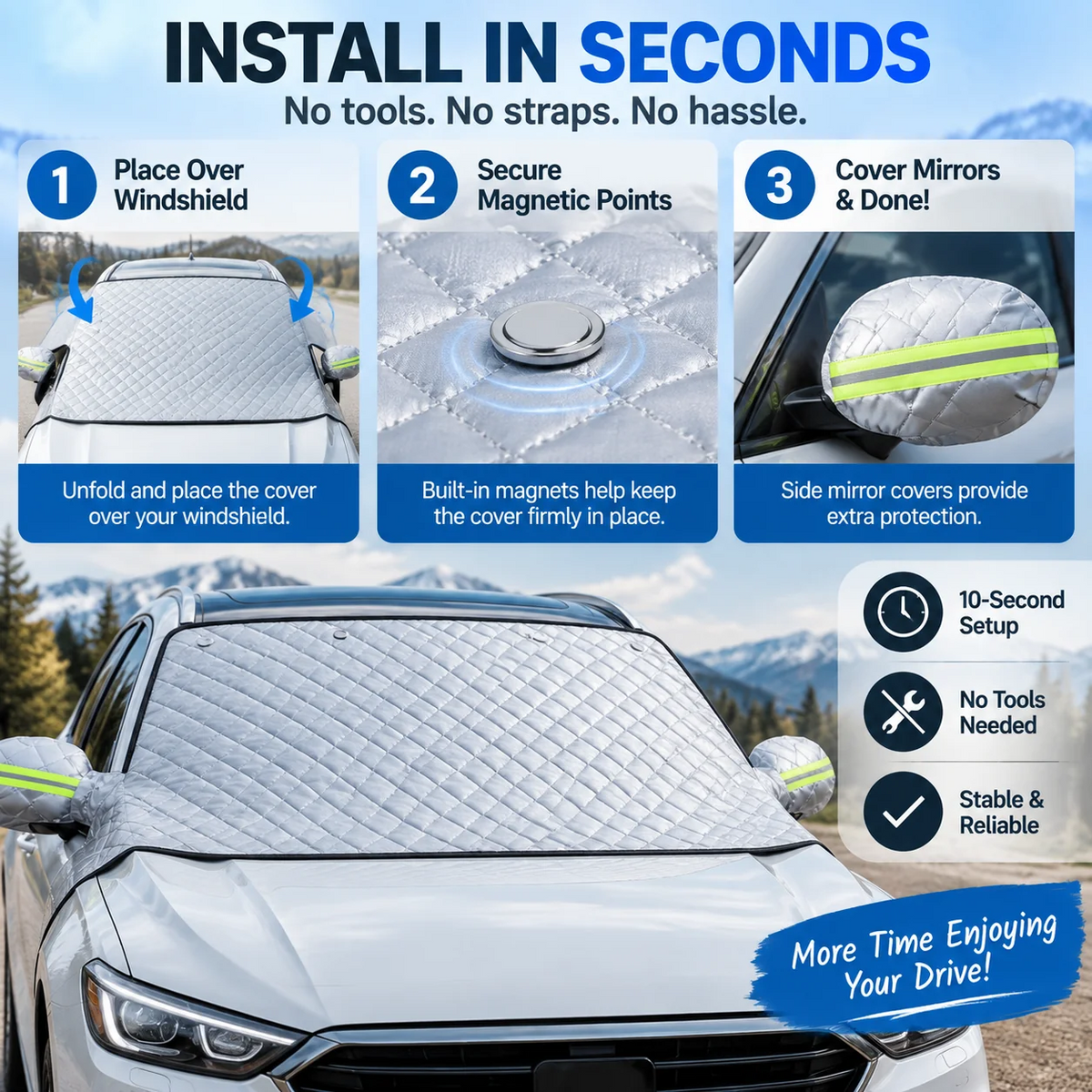 Parked outside?
Give your glass a barrier.