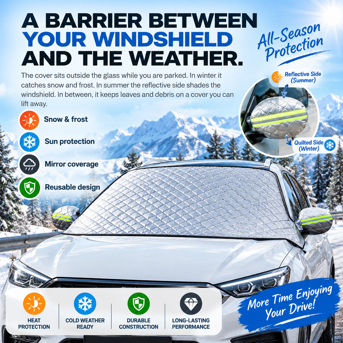 A barrier between your windshield and the weather.