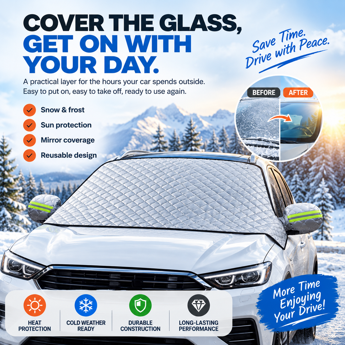 Cover the glass.
Get on with your day.
